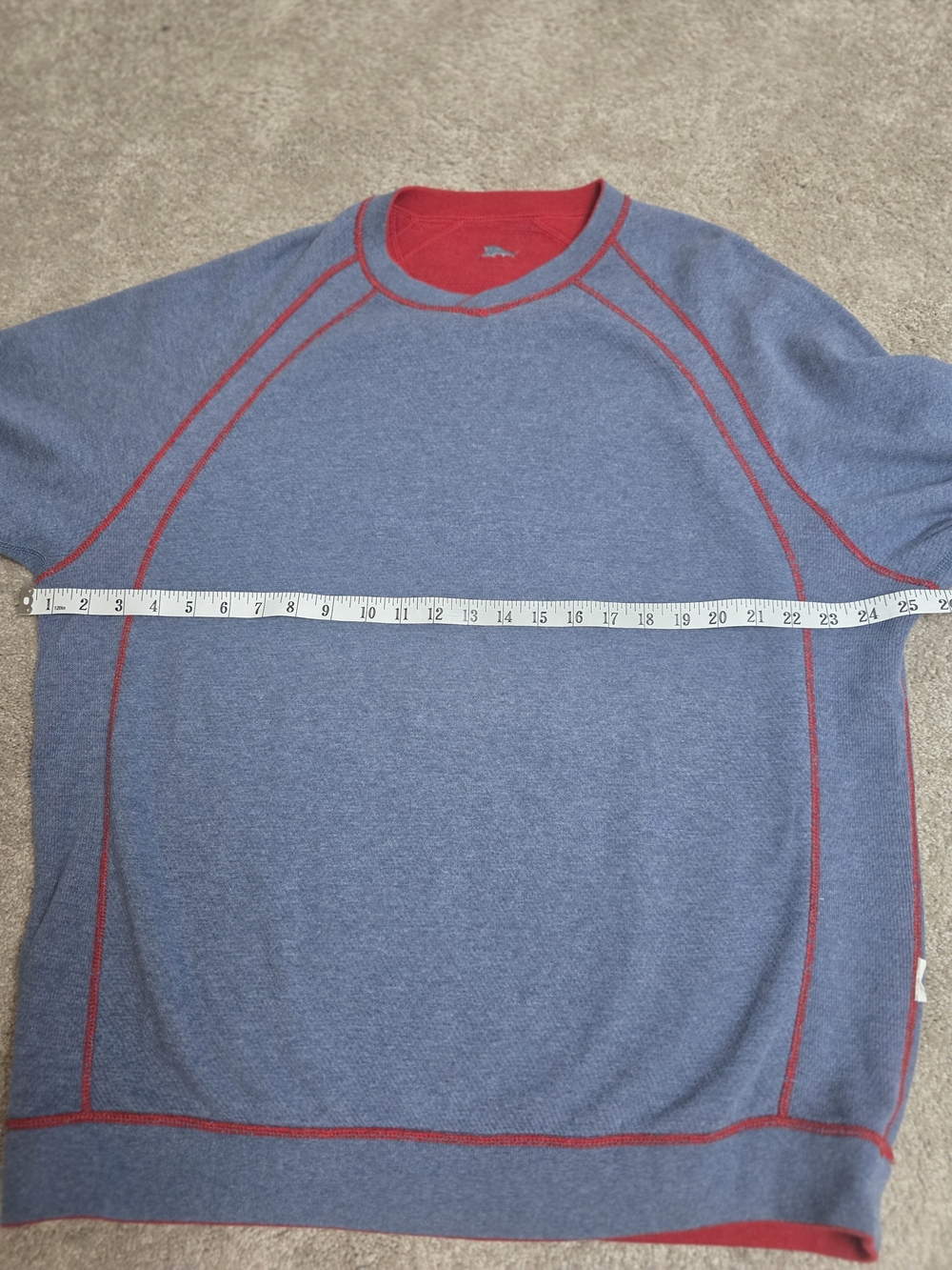 Tommy Bahama Reversible Crewneck Sweater XL Red Blue Marl Pullover - Picture 14 of 15